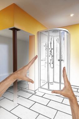 Planlanan modern bir banyo yenileme