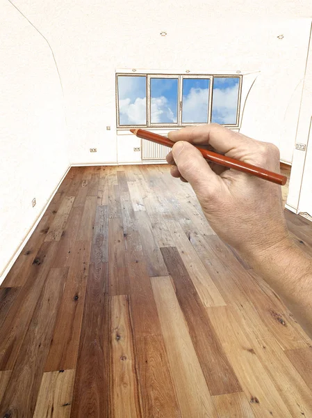 Modern bir iç çizim ve planlı yenileme