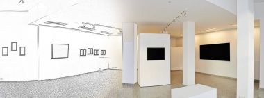 Çizim ve planlanan sergi Galeri