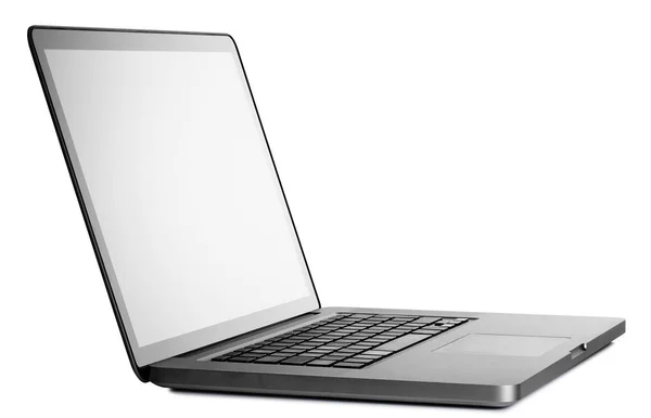 Design-Laptop in Perspektive isoliert auf weiß — Stockfoto