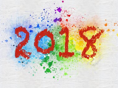 Patlama renk için yeni yıl 2018