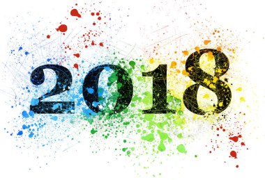 Patlama renk için yeni yıl 2018