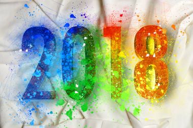 Patlama renk için yeni yıl 2018