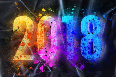 Patlama renk için yeni yıl 2018