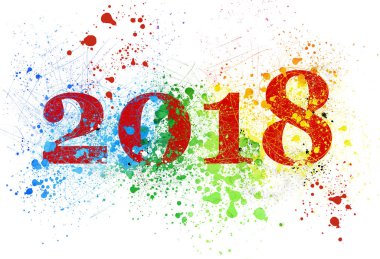 Patlama renk için yeni yıl 2018