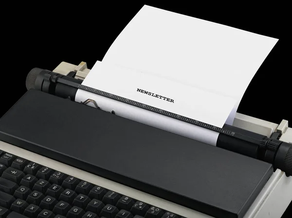 Mensagem informativa digitada por máquina de escrever vintage . — Fotografia de Stock