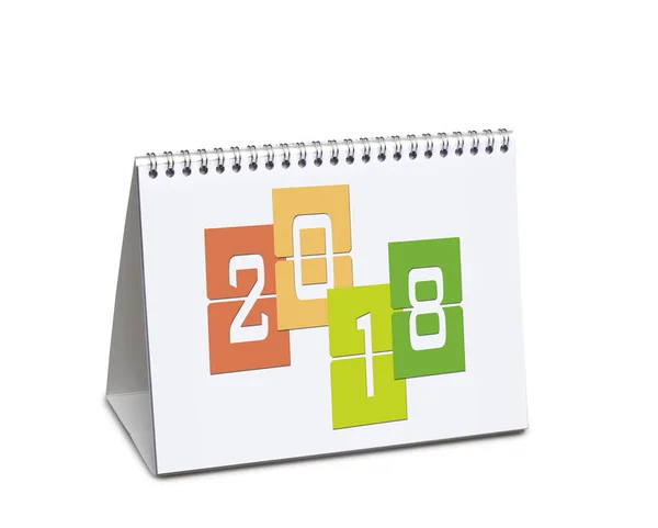 Happy new year 2018 desk calendar isolated — Stock Photo, Image
