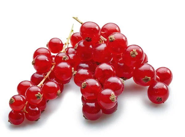 Organic bunch of red currants isolated on white — Stock Photo, Image
