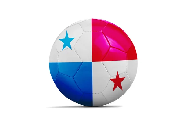 Fotbalový míč s vlajku týmu, Rusko 2018. Panama — Stock fotografie