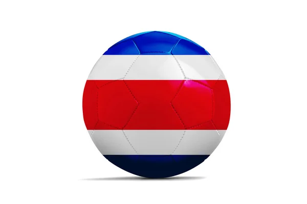 Takım bayrağı, Rusya 2018 futbol topu. Kosta Rika — Stok fotoğraf