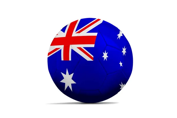 Soccer ball with team flag, Russia 2018. Australia — Stock Photo, Image