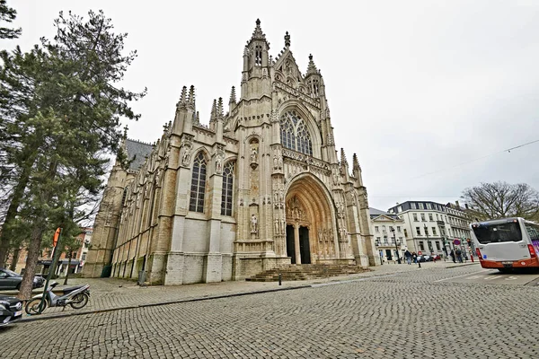 Notre Dame du Sablon's Cathedral in Brussels — Stock Photo, Image