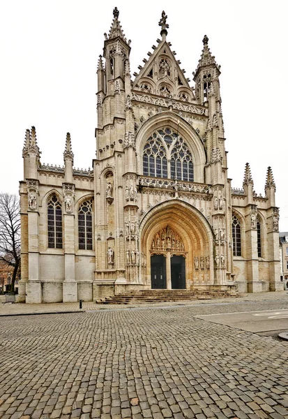 Katedrála Notre dame du sablon v Bruselu — Stock fotografie