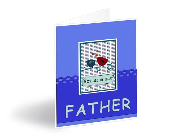 Salam kartu untuk hari ayah atau yang lain — Stok Foto