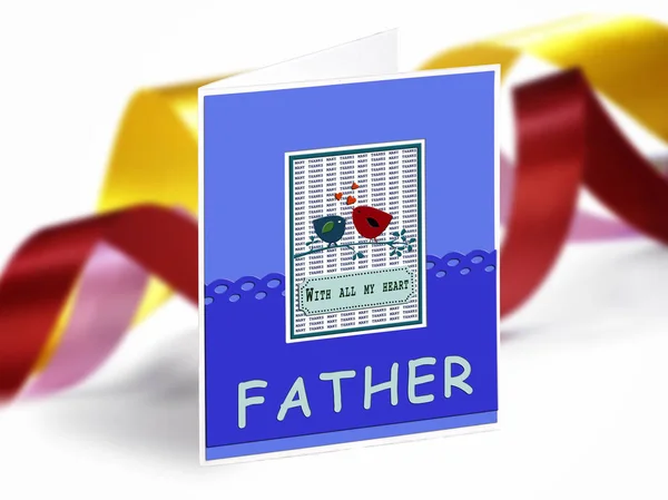 Ευχητήρια κάρτα για την ημέρα του πατέρα ή οποιαδήποτε άλλη — Φωτογραφία Αρχείου