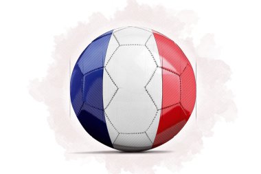 Dijital sanat kroki takım bayrağı ile bir futbol topu. Fransa,