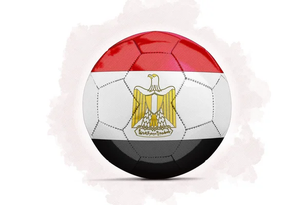 Digital Artwork sketch of a Soccer ball with team flag. Egypt; A