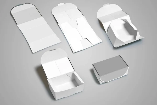 Collection of empty and blank sweety gift box. — Stock Photo, Image