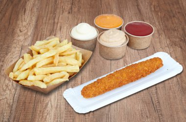  Fast food çerezi ve patates kızartması. Her aperatifin kırpma yolu vardır