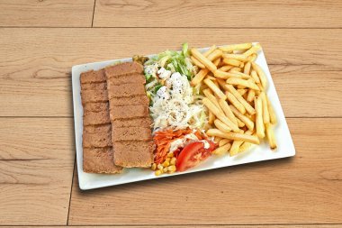  Fast food çerezi ve patates kızartması. Her aperatifin kırpma yolu vardır