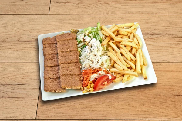 Comida Rápida Snack Patatas Fritas Cada Bocadillo Tiene Camino Recorte —  Fotos de Stock