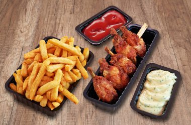  Fast food çerezi ve patates kızartması. Her aperatifin kırpma yolu vardır