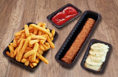  Fast food çerezi ve patates kızartması. Her aperatifin kırpma yolu vardır
