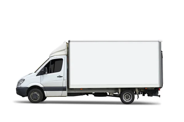 Вантажівка Доставки Ізольована Білому — стокове фото