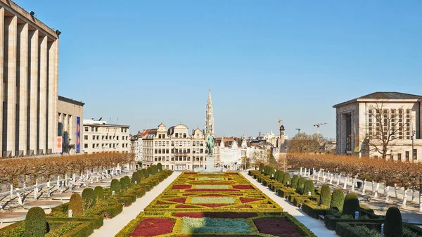 Bryssel Den April 2020 Mont Des Arts Bryssel Utan Några — Stockfoto