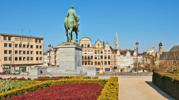 Bruxelles Belgio Aprile 2020 Mont Des Arts Bruxelles Senza Persone — Foto Stock