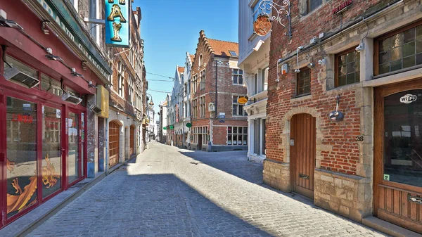 Brussels Belgium April 2020 Butchers Street Brussels Any People Confinement — Stock Photo, Image