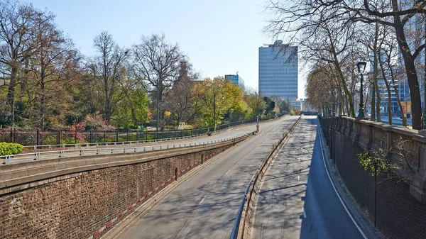 Bruxelles Belgio Aprile 2020 Botanique Blvd Bruxelles Senza Persone Auto — Foto Stock