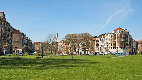 Brussels Belgium April 2020 Louis Bertrand Avenue Voltaire Avenue Brussels — Stock Photo, Image