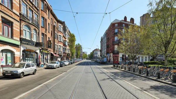 Brussels Belgium April 2020 Rogier Avenue Brussels Any People Confinement — Stock Photo, Image