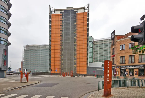 Bruxelles Belgio Aprile 2020 Berlaymont Building Stevin Street Senza Persone — Foto Stock