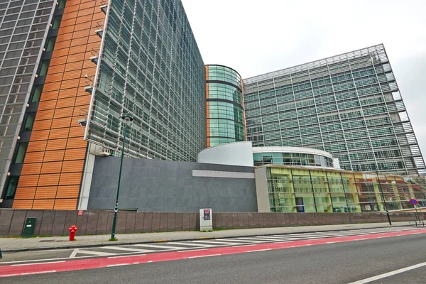 Bruksela Belgia Kwietnia 2020 Budynek Berlaymont Przy Ulicy Stevin Bez — Zdjęcie stockowe