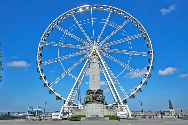 Bruxelles Belgio Aprile 2020 Grande Ruota Del Belgio Piazza Poelaert — Foto Stock