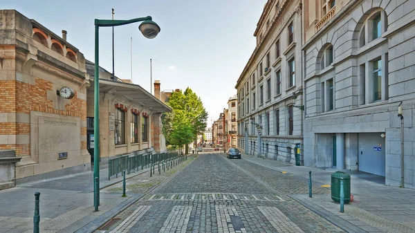 Bruxelles Belgio Aprile 2020 Ernest Allard Piazza Poelaert Senza Persone — Foto Stock