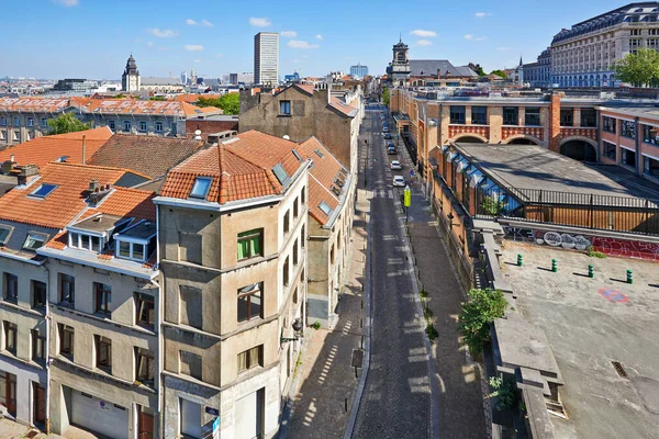 Bruselas Bélgica Abril 2020 Vista Ciudad Bruselas Desde Plaza Poelaert — Foto de Stock