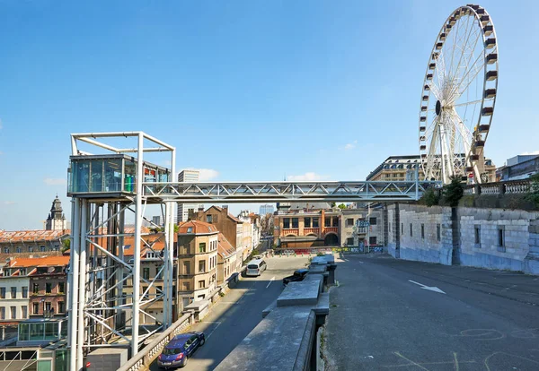 Brussels Belgium April 2020 Big Wheel Belgium Poelaert Square Any — Stock Photo, Image