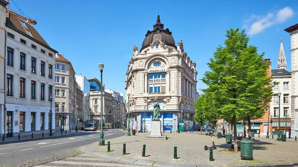 Brussels Belgium April 2020 Saint Jean Square Brussels Any People — Stock Photo, Image