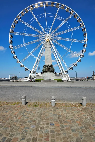 Bruxelles Belgio Aprile 2020 Grande Ruota Del Belgio Piazza Poelaert — Foto Stock