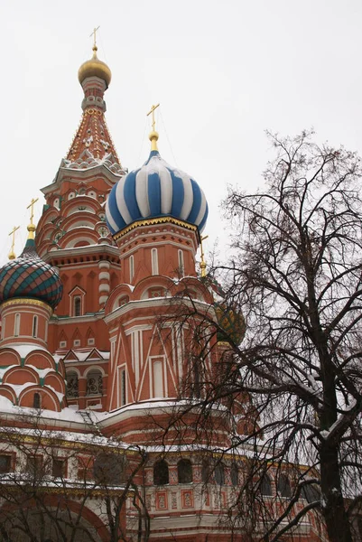 Собор Василя Блаженного Червоній Площі Москві — стокове фото