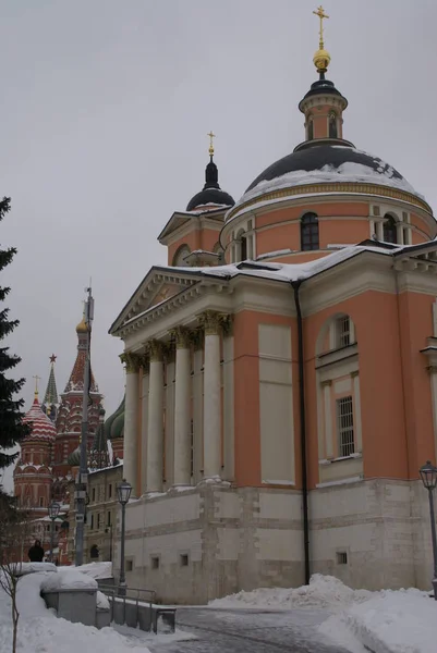 Régi Ortodox Templom Moszkva Központjában Zaryadye Park — Stock Fotó