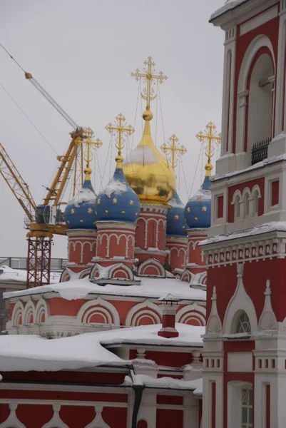 Antigua Iglesia Ortodoxa Centro Moscú Zaryadye Park — Foto de Stock