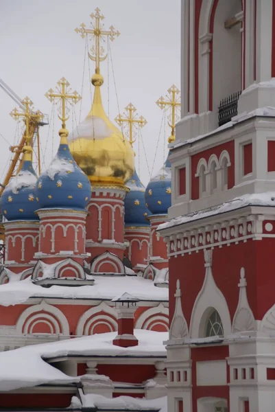 Oude Orthodoxe Kerk Het Centrum Van Moskou Zaryadye Park — Stockfoto