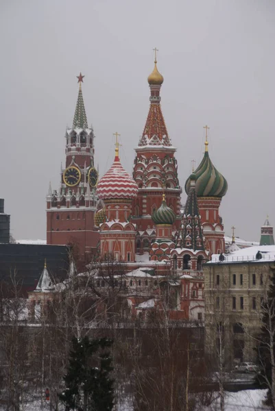 Basil Cathedral Röda Torget Moskva — Stockfoto