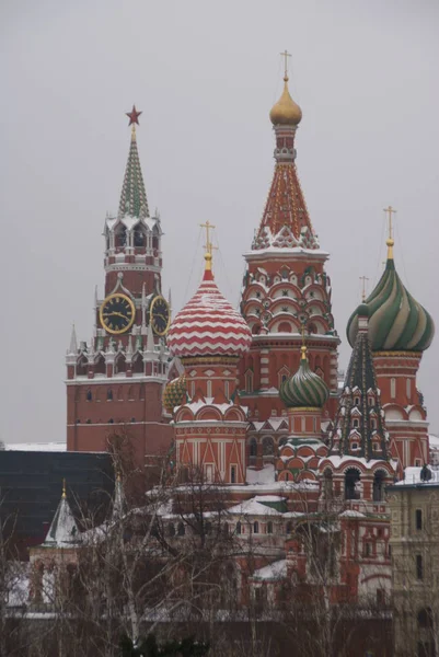 Санкт Петербург Собор Василия Блаженного Красной Площади Москве — стоковое фото