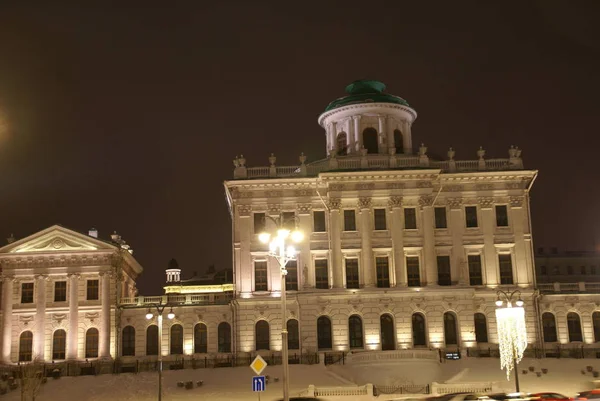 Moskova Nın Merkezinde Eski Konak Borovitskaya Bölgesi Rusya Kış — Stok fotoğraf