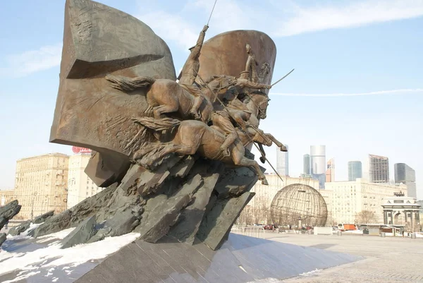 Dünya Savaşı Moskova Kahramanları Anıtı — Stok fotoğraf